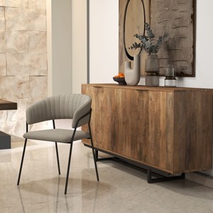 Luca-fauteuil de table en tissu lin (x2)