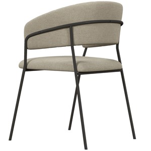 Luca-fauteuil de table en tissu lin (x2)