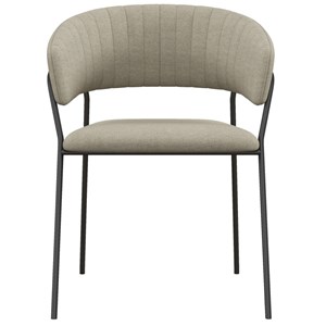 Luca-fauteuil de table en tissu lin (x2)