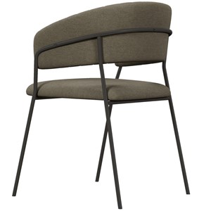 Luca-fauteuils de table en tissu taupe (x2)
