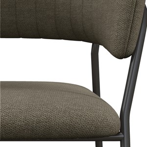 Luca-fauteuils de table en tissu taupe (x2)