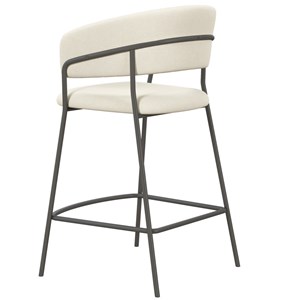 Luca-fauteuil de bar en tissu beige (x2)