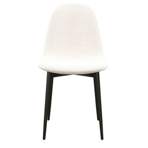 Sally-chaise en tissu bouclette ecru (x4)