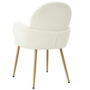Alice-chaise en tissu cozy ecru et acier chêne (x2)