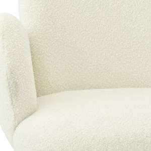 Alice-chaise en tissu cozy ecru et acier chêne (x2)