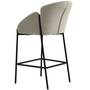 Candice-fauteuil de bar en tissu luxury grège(x2)