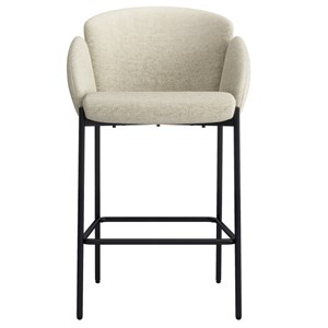 Candice-fauteuil de bar en tissu luxury grège(x2)