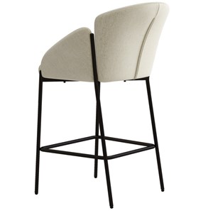 Candice-fauteuil de bar en tissu luxury ecru (x2)