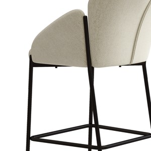 Candice-fauteuil de bar en tissu luxury ecru (x2)