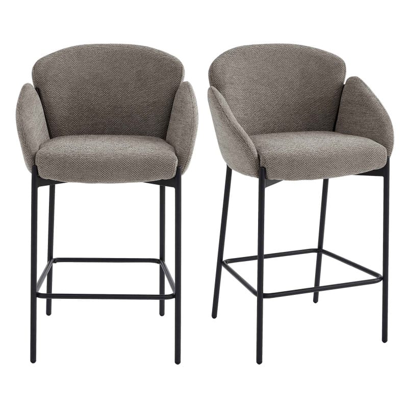 Moloo - Candice-fauteuil de bar en tissu luxury taupe (x2)