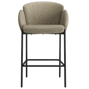 Candice-fauteuil de bar en tissu luxury taupe (x2)