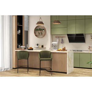 Candice-fauteuil de bar en tissu luxury kaki (x2)
