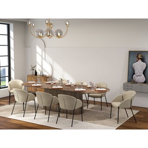 Candice-chaise en tissu luxury grège (x2)