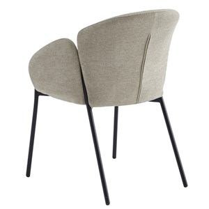 Candice-chaise en tissu luxury grège (x2)