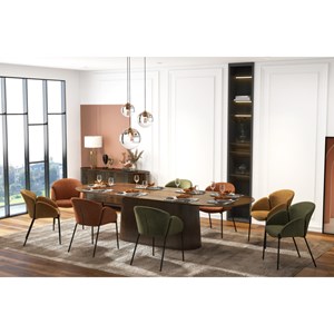 Candice-chaise en tissu luxury terracotta (x2)