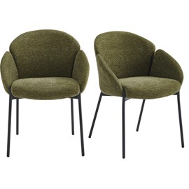 Candice-chaise en tissu luxury kaki (x2)