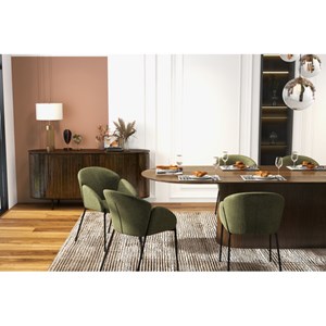 Candice-chaise en tissu luxury kaki (x2)