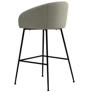 Chloe-fauteuil de bar en tissu luxury grège (x2)