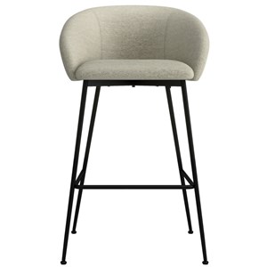 Chloe-fauteuil de bar en tissu luxury grège (x2)