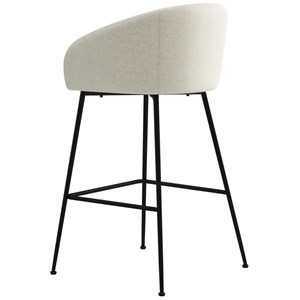 Chloe-fauteuil de bar en tissu luxury ecru (x2)