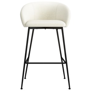 Chloe-fauteuil de bar en tissu luxury ecru (x2)