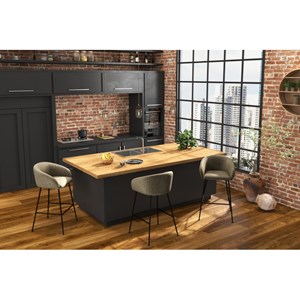 Chloe-fauteuil de bar en tissu luxury taupe (x2)