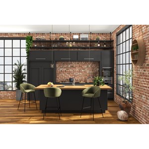 Chloe-fauteuil de bar en tissu luxury kaki x2)