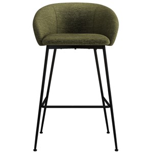 Chloe-fauteuil de bar en tissu luxury kaki x2)