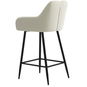 Lea-fauteuil de bar en tissu cosy ecru (x2)