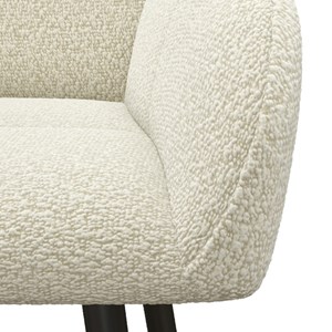 Lea-fauteuil de bar en tissu cosy ecru (x2)