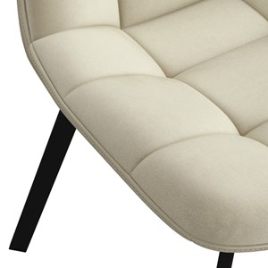 Stellia-chaise en velours beige (x2)
