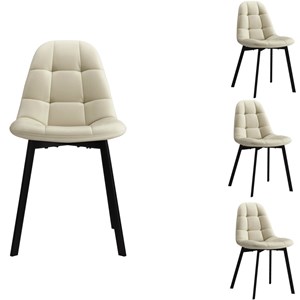 Stellia-chaise en velours blanc (x4)