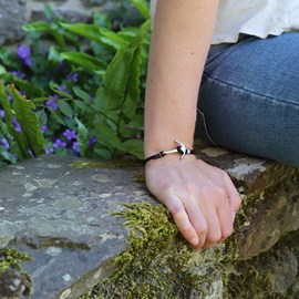 Bracelet ancre marine femme noir – arz