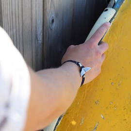 Bracelet baleine femme bleu marine
