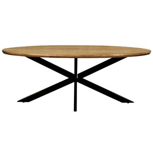 Macy-table à manger ovale 10 personnes 240 cm en bois massif