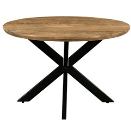 Macy-table à manger ronde 4 personnes 120 cm en bois massif