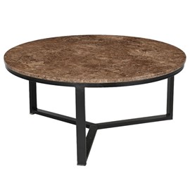 Milano-table basse ronde 60 cm en marbre emperador