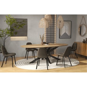 Stellia-chaise en velours marron (x4)