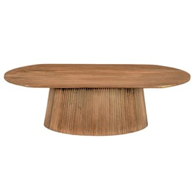 Sienne-table basse ovale en bois massif