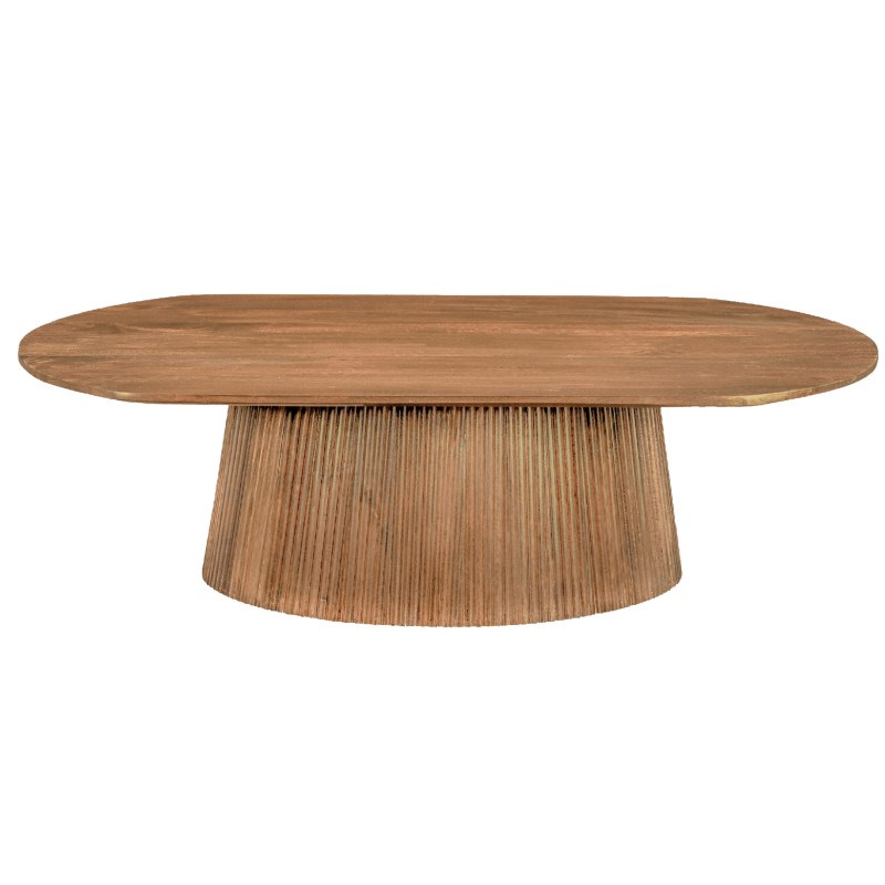 Sienne-table basse ovale en bois massif