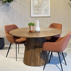 Sienne-table à manger ronde 4 personnes d130 cm en bois massif