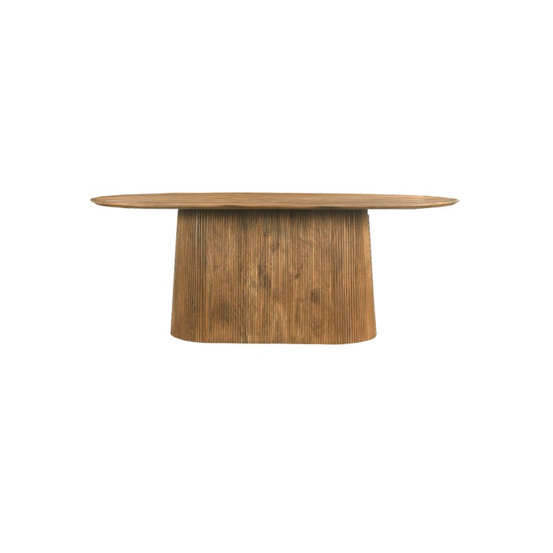 Sienne-table à manger ovale 8 personnes 200 cm en bois massif