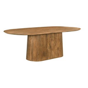 Sienne-table à manger ovale 8 personnes 200 cm en bois massif