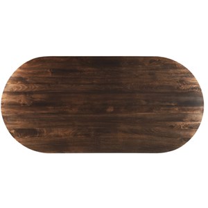 Sienne-table à manger ovale 10 personnes 230 cm en bois massif brun