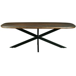 Skagen-table à manger 10 personnes 230 cm en bois massif brun
