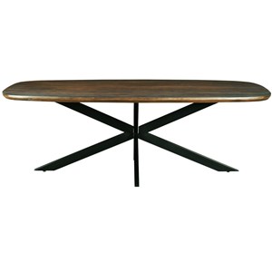 Skagen-table à manger 10 personnes 230 cm en bois massif brun