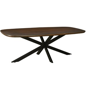 Skagen-table à manger 10 personnes 230 cm en bois massif brun