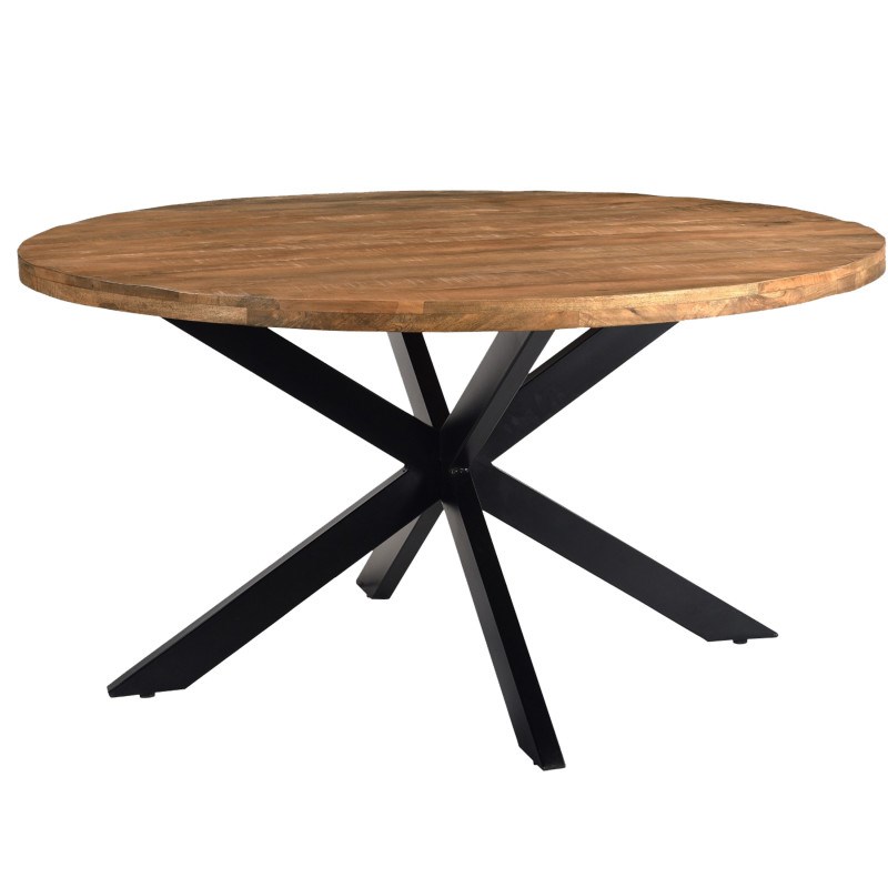 Bari-table à manger ronde 4 personnes d140 cm en bois massif