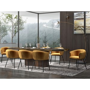 Seville-table à manger ovale 10 personnes 250 cm en bois massif brun