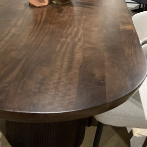 Seville-table à manger ovale 10 personnes 250 cm en bois massif brun